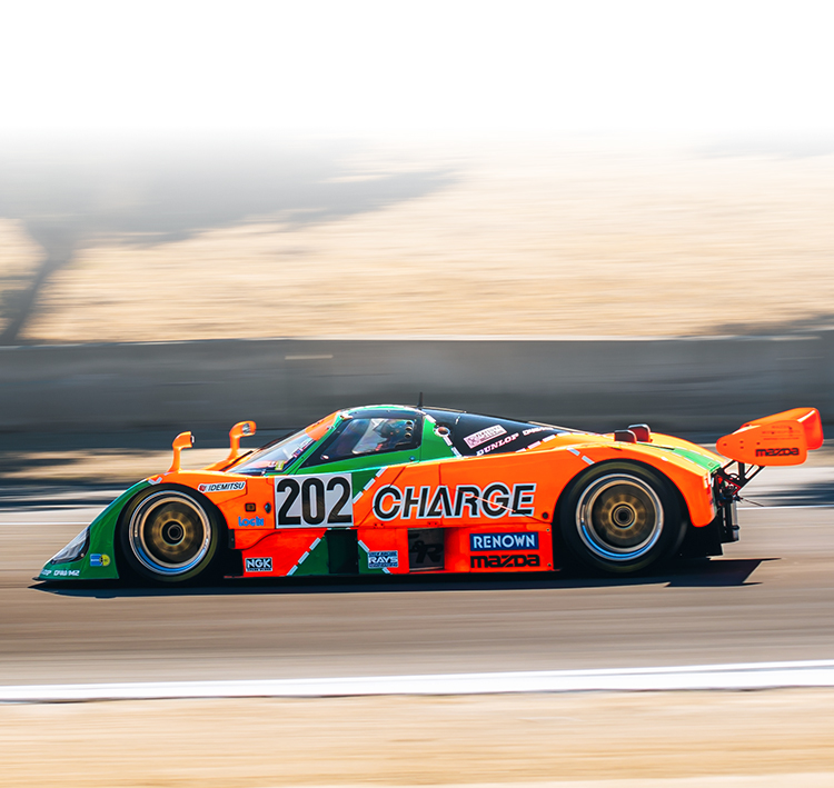 Mazda 767B Driving on a Racetrack