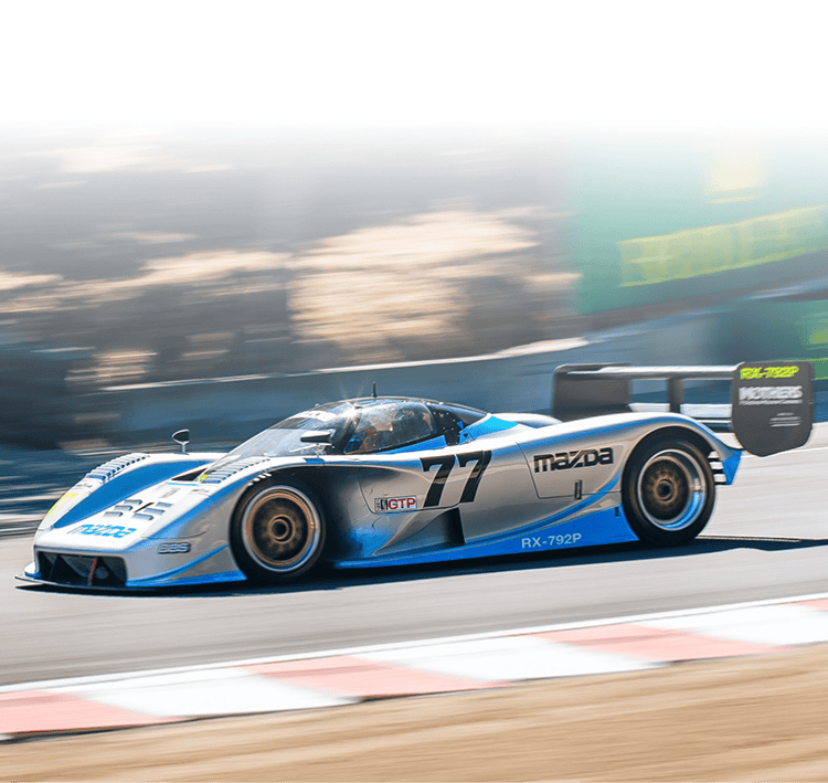 Mazda RX-792P Driving on a Racetrack