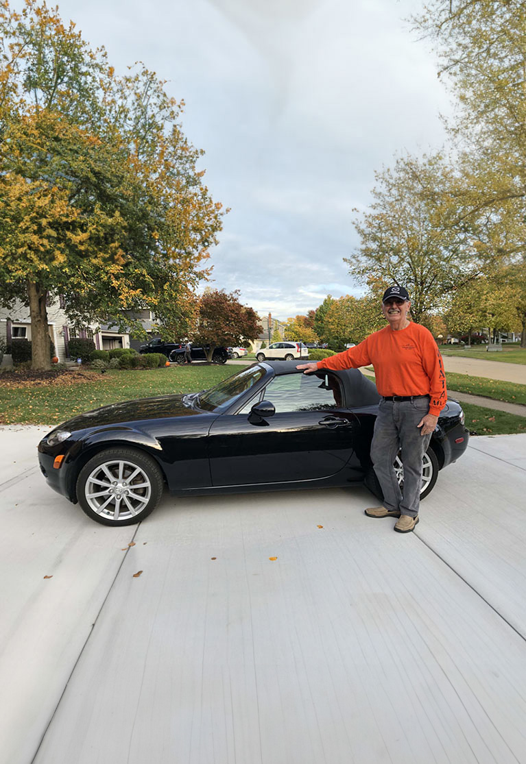 Northcoast Miata Club president Dennis Beckman