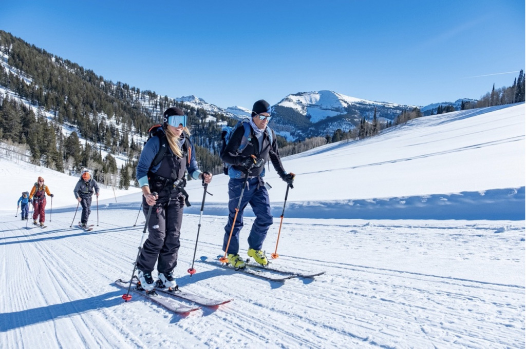 Skiers in Wyoming