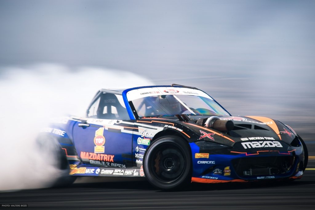 Mazda Racer Drifter Kyle Mohan in a Race