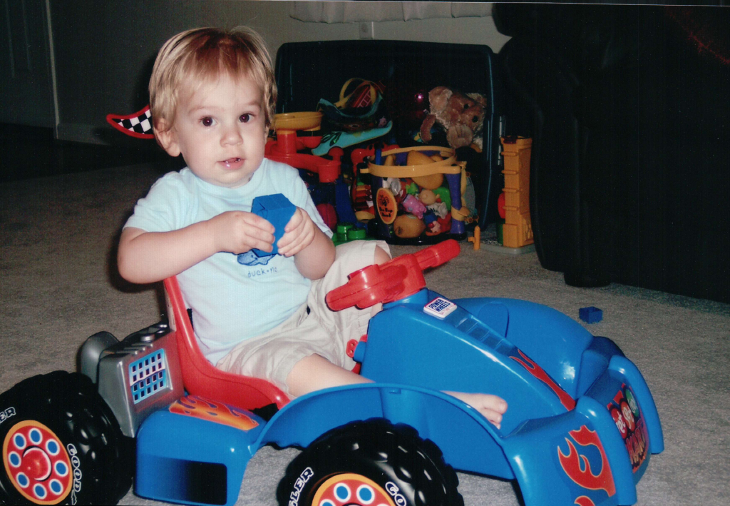 4 Year Old Robert Noaker On His Go Kart