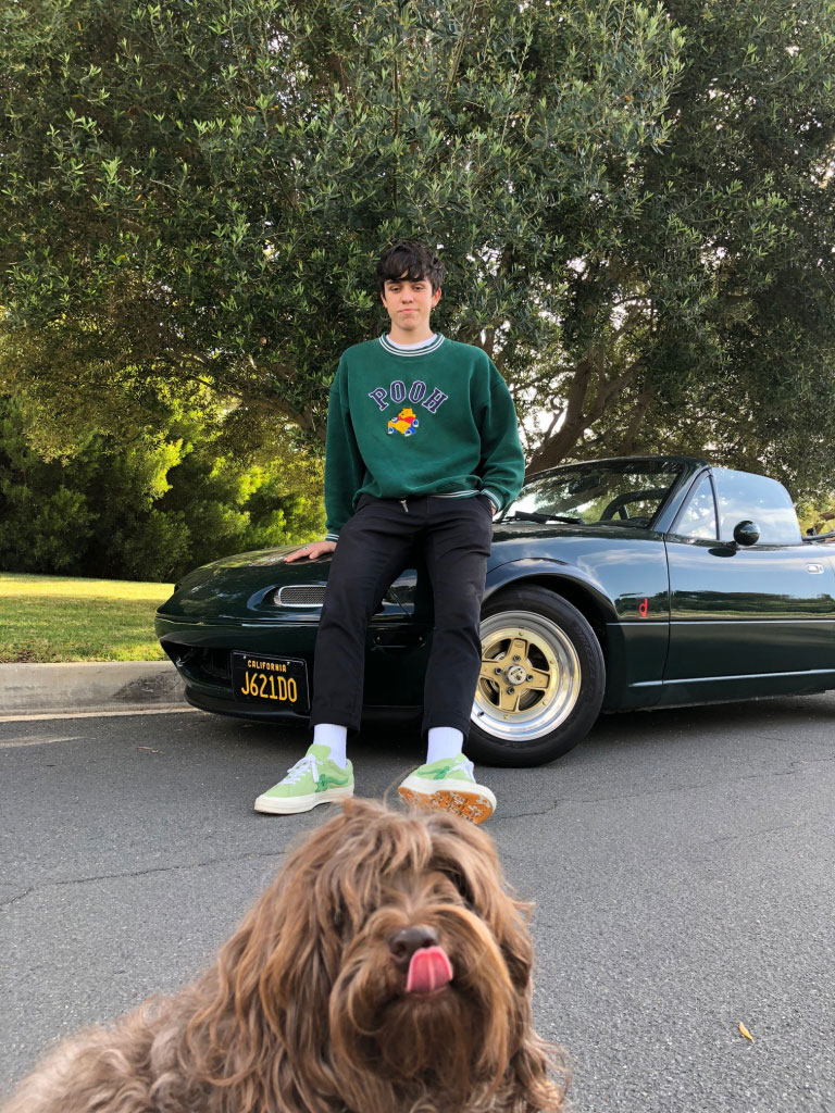 Pete Royea's Son with His 1991 Mazda MX-5 Miata