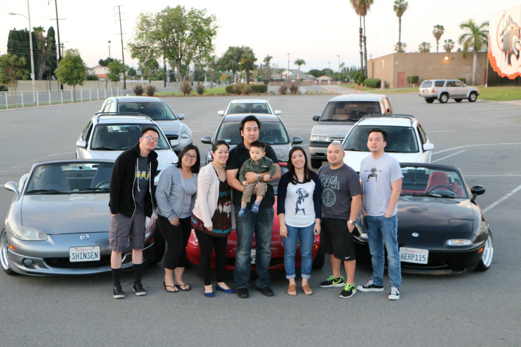 Daniel Lim With Family in Front of Red Mazda MX-5 Miata