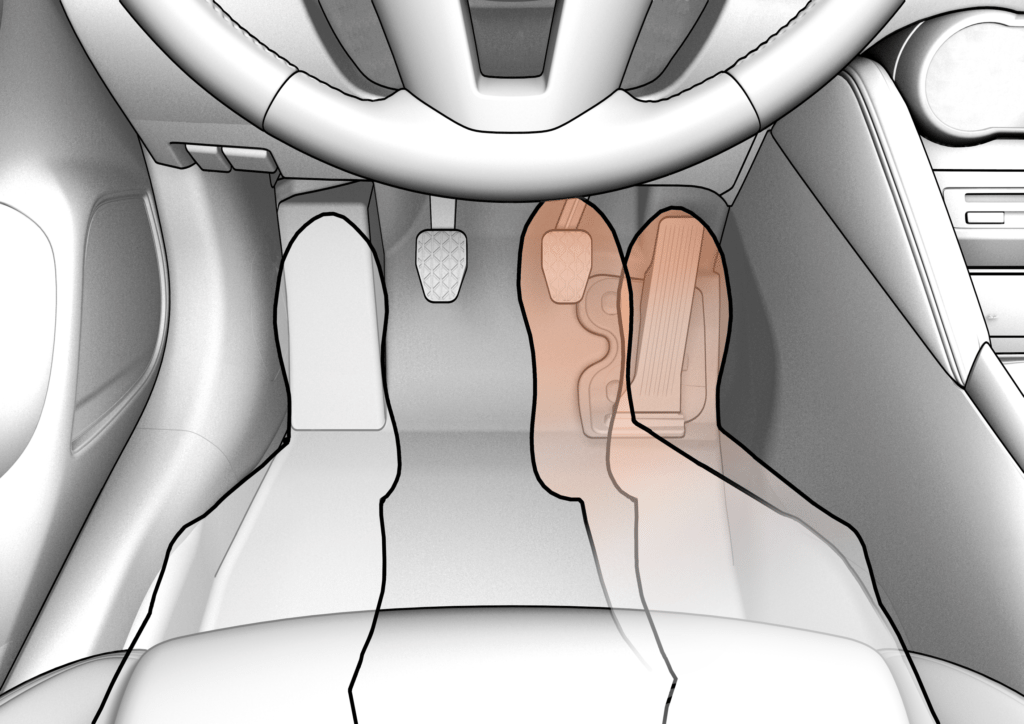 Mazda Vehicle Design Foot Position Diagram