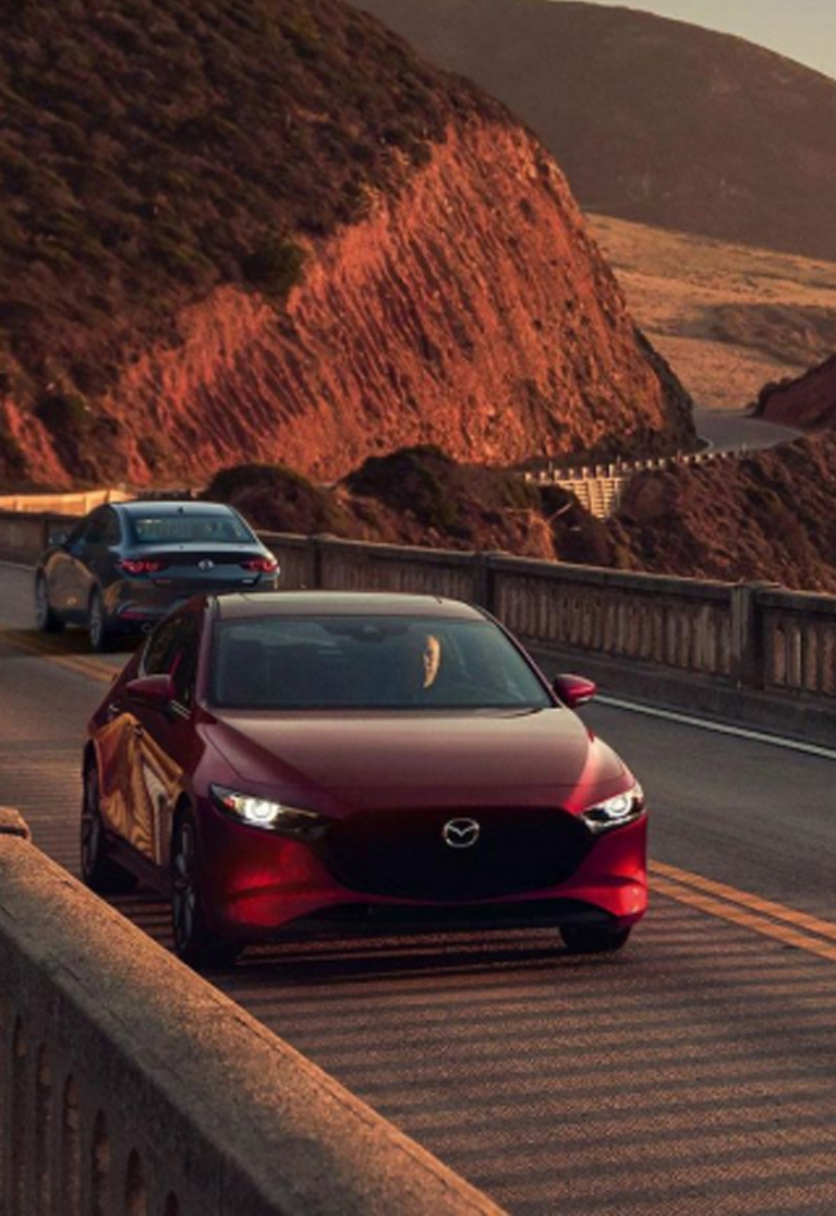 Mazda 3 Driving on the Pacific Coast Highway 