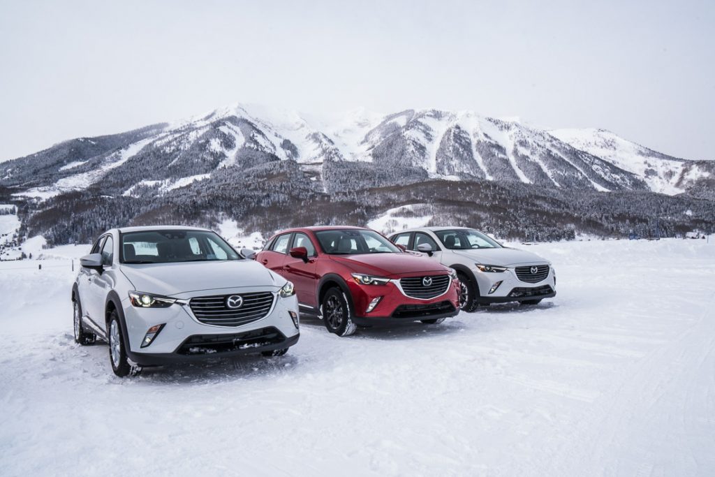 Mazda Vehicles in the Snow with Predictive AWD
