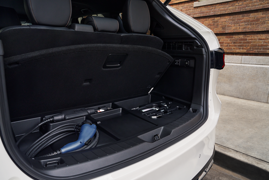Mazda CX-90 PHEV Trunk with Charging Equipment