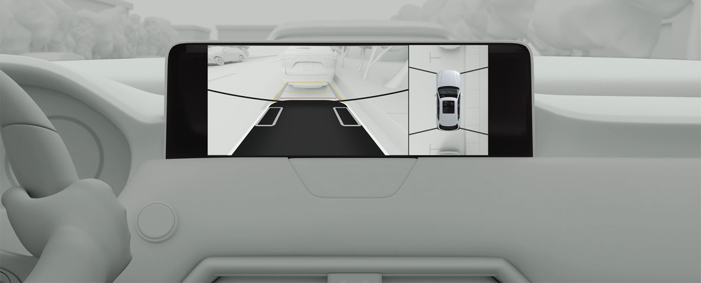 2025 Mazda CX-90 PHEV Safety – 360º View Monitor with See-Through View